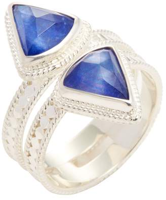 Anna Beck Jewelry Women's Double Triangle Band Lapis Triplet Trend Ring