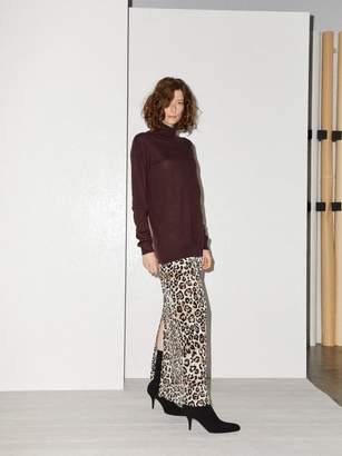 Raey Leopard Print Silk Pencil Skirt - Womens - Leopard