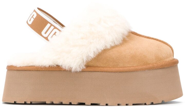 UGG Faux Fur Slingback Sandals - ShopStyle