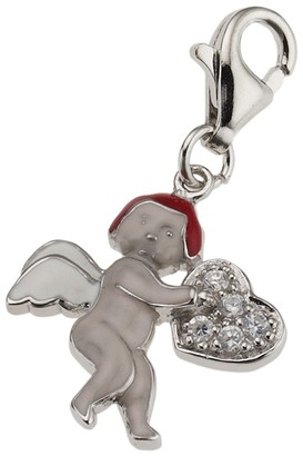 Salé Sale 360240402 XX Unisex Pendant Snap Hook Angel with Varnish and 5 Zirconias 925 Sterling Silver 379240060XX