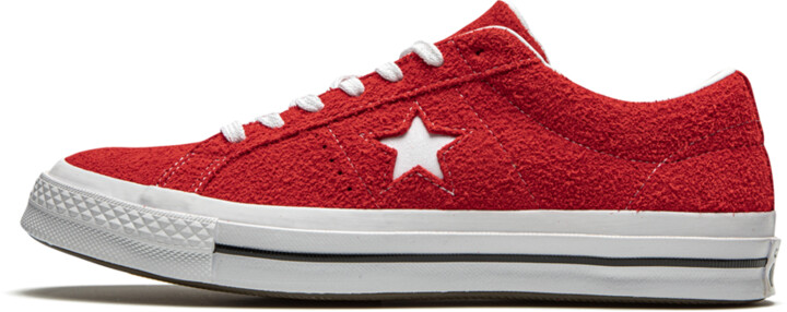 red suede converse one star