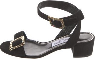 Jimmy Choo Suede Crystal Embellishments Sandals