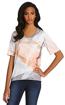 Thumbnail for your product : Calvin Klein Jeans Abstract Paintbrush-Print Blouse