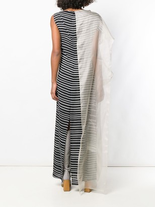 Chalayan Organza Stripe Dress