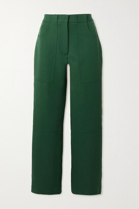 dark green trousers