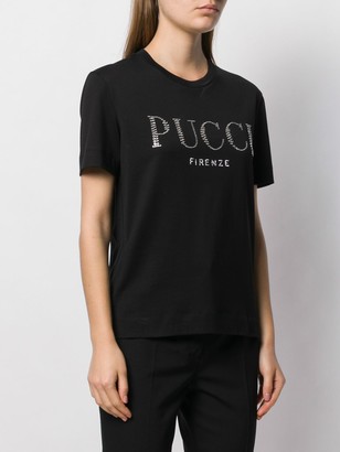 Emilio Pucci embellished logo T-shirt