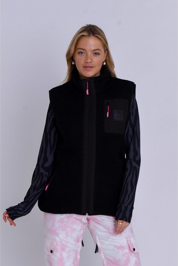 Oosc Women's Method Sherpa Vest Dusky Pink