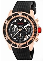 Thumbnail for your product : Redline Red Line Men's Piston Chronograph Black Dial Rose Gold Tone IP Case Black Silicone RL-50034-RG-01 Watch