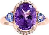 Thumbnail for your product : Effy Multi-Gemstone (3-7/8 ct. t.w.): Amethyst, Tanzanite & Diamond Accent Ring in 14k Rose Gold