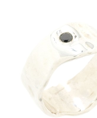 Rosa Maria Diamond-Embellished Hammered Band Ring