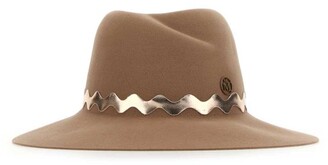 Maison Michel Virginie Wavy-Detailed Fedora Hat