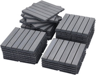 XINYUEHE 30 PCS Interlocking Deck Tiles Striped Pattern 12\
