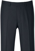 Thumbnail for your product : Charles Tyrwhitt Navy pinstripe double breasted tailored fit flannel suit pants