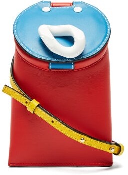 multicolor leather handbag