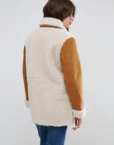 Thumbnail for your product : ASOS Faux Shearling Coat