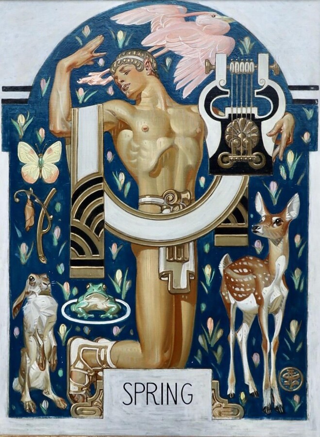 Joseph Christian Leyendecker, Spring- Apollo and Animals, 1929