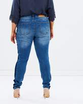 Thumbnail for your product : Junarose Five NW Slim Stripe Trim Jeans