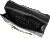 Thumbnail for your product : Karl Lagerfeld Paris K/Chain embellished leather and suede clutch