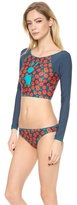 Thumbnail for your product : Marc by Marc Jacobs Maysie Floral Long Sleeve Scuba Top