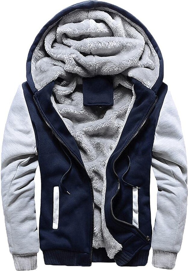 lined sweatshirt jacket