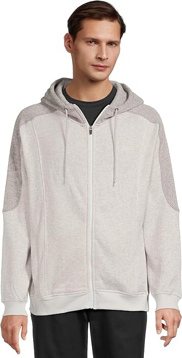 Quiksilver Keller Zip Hoodie Men's Sweatshirt Light Gray Heather : LG Polyester