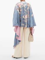 Thumbnail for your product : By Walid Conchita 19th Century Embroidered Silk Shawl - Womens - Blue