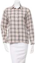 Thumbnail for your product : Burberry Nova Check Button-Up Top