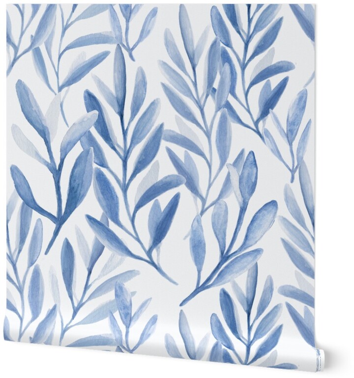 Shutterfly Wallpapers Cobalt Blue Branches Wallpaper, Test Swatch (2