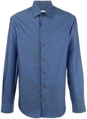 Armani Collezioni houndstooth pattern shirt