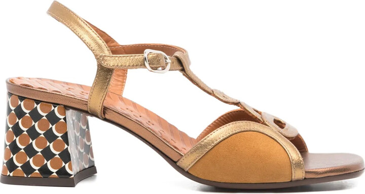 Chie Mihara Letouche T-strap patterned sandals