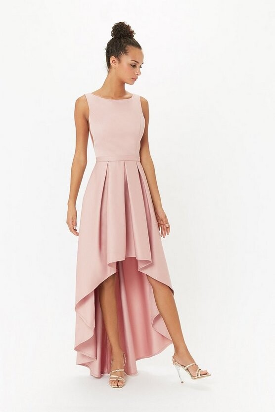 dip hem midi dress