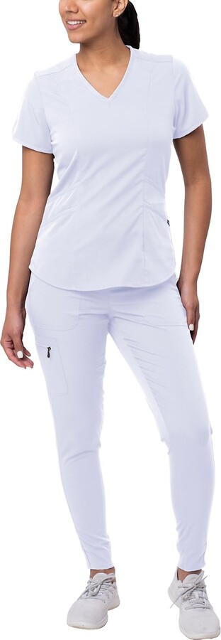 ADAR UNIFORMS SCRUBS SET ULTIMATE, HEATHER WINE (WITH SWEETHEART TOP - ELASTIC - Foto 8