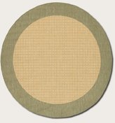 Thumbnail for your product : Couristan 1005/5005 Recife Checkered Field Natural/Green Rug, 8-Feet 6-Inch Round