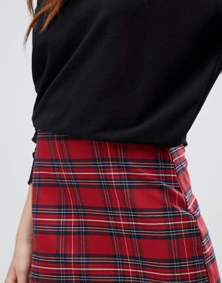 New Look Tartan A Line Skirt