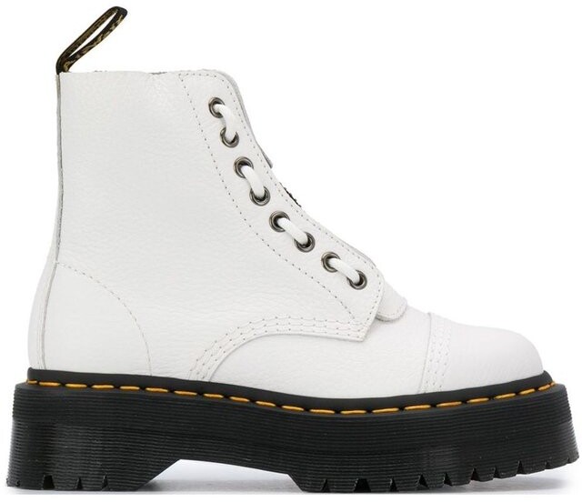 platform doc marten boots white