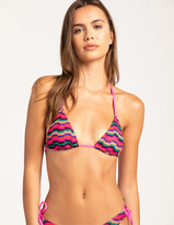 Thumbnail for your product : Hurley Zumba Stripe Texture Triangle Bikini Top