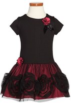 Thumbnail for your product : Us Angels Ponte & Mesh Party Dress (Toddler Girls)