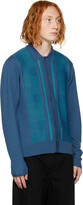 Thumbnail for your product : KING & TUCKFIELD Blue Textured Cardigan