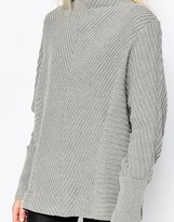 Thumbnail for your product : Vila Indie High Neck Textured Sweater In Gray