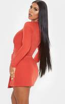 Thumbnail for your product : PrettyLittleThing Khaki Buckle Detail Wrap Bodycon Dress