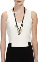 Thumbnail for your product : Alexis Bittar Long Charm Necklace w/Suede Cord