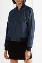 Thumbnail for your product : Tomas Maier Zip-detailed Stretch-cotton Bomber Jacket - Dark denim