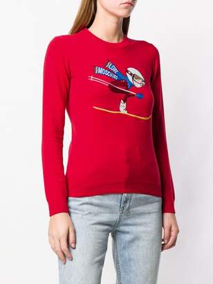 Love Moschino Ski embroidered sweater