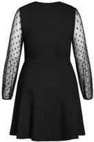 Thumbnail for your product : City Chic French Kiss Dress - black