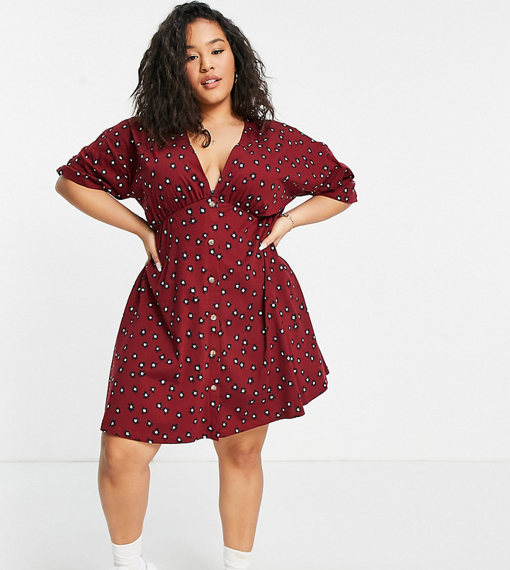 plus size tea dresses uk