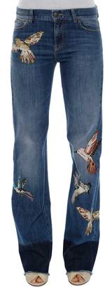 RED Valentino Hummingbirds Embroidery Jeans