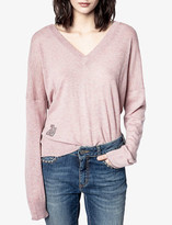 Thumbnail for your product : Zadig & Voltaire Brumy logo-embellished cashmere jumper