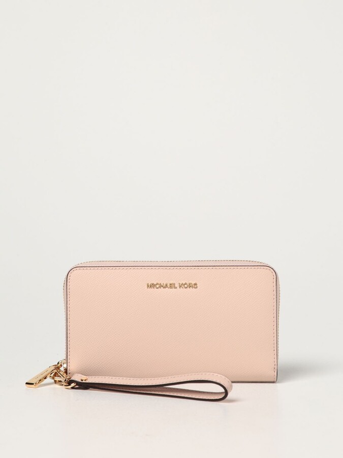 light pink mk wallet