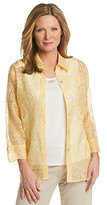 Thumbnail for your product : Alfred Dunner Solid Burnout Layered Look Top