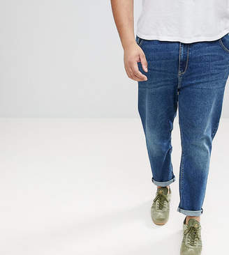 ASOS Design Plus Tapered Jeans In Dark Wash